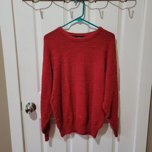 Vintage red Steel Sport knit long sleeve crewneck grandpa sweater medium